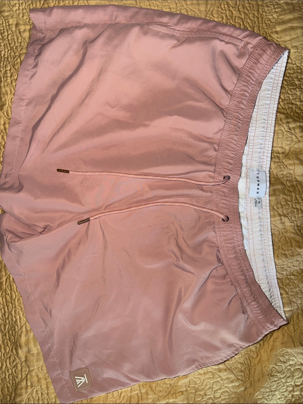 Topman Mens Peach Swim Shorts